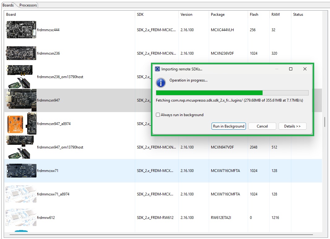Veda917 - NXP - 004 - SDK Management installing dialog.jpg